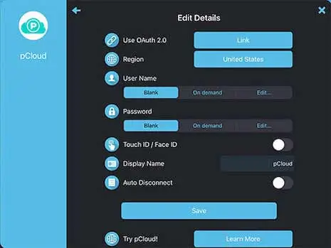 Use your iPad to view your pCloud documents