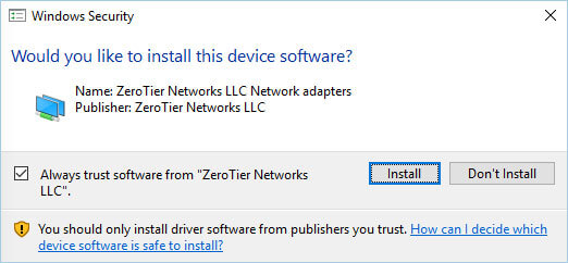 Install ZeroTier