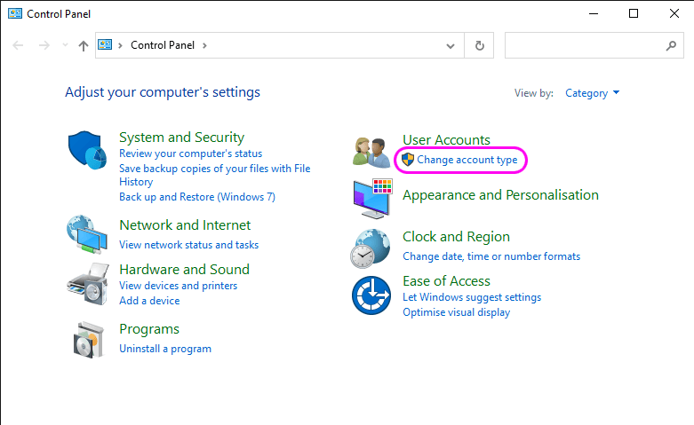 how to view user accounts in windows 10