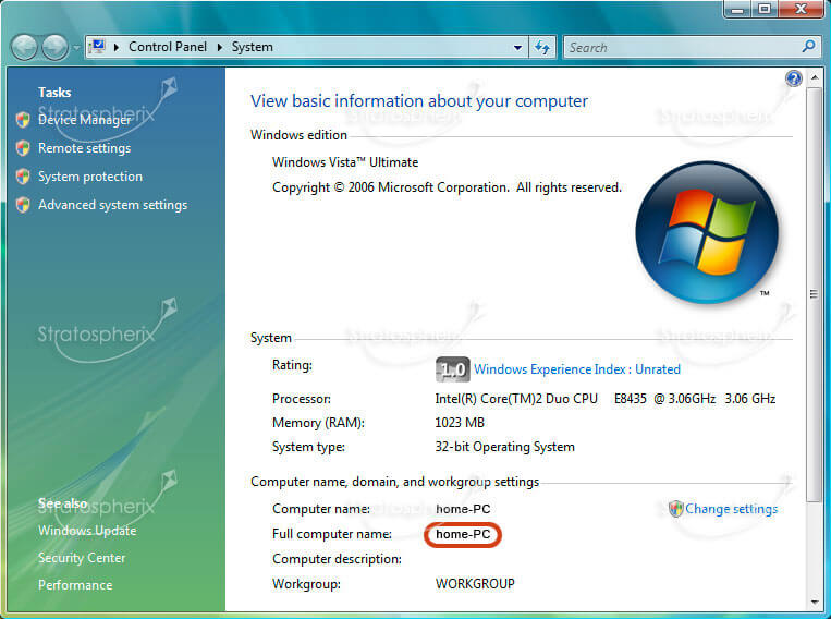 How to find the name of your Windows Vista computer