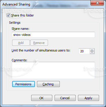 Create shared folder with Windows 7